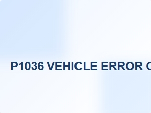 P1036 Vehicle Error Code Causes and Fixes